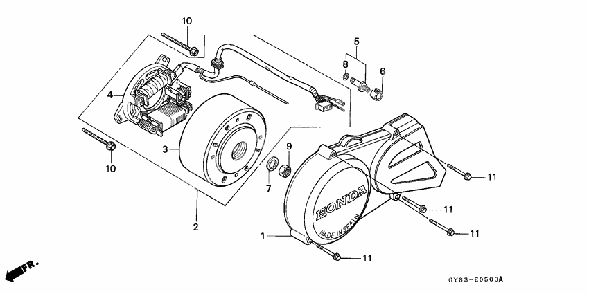 Left crankcase cover generator