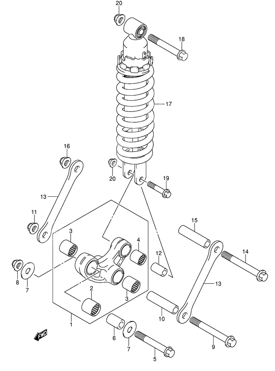 Rear cushion lever