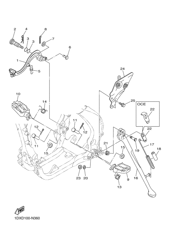 Support & repose pied