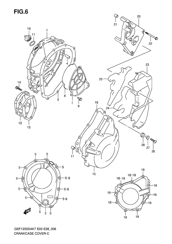 Crankcase cover ass`y (v