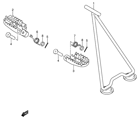 Stand - footrest              

                  Model k3/k4/k5