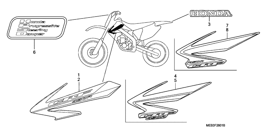 Label read the manual              

                  CRF450R6,7,8