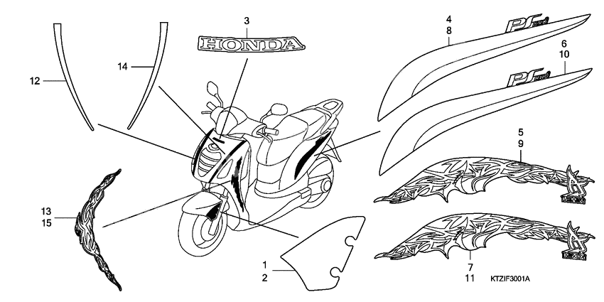Mark/stripe              

                  PES125R/PES150R