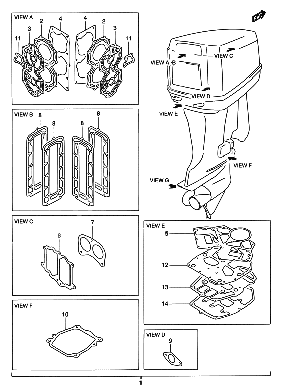 Opt : gasket set