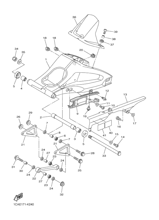 Rear arm