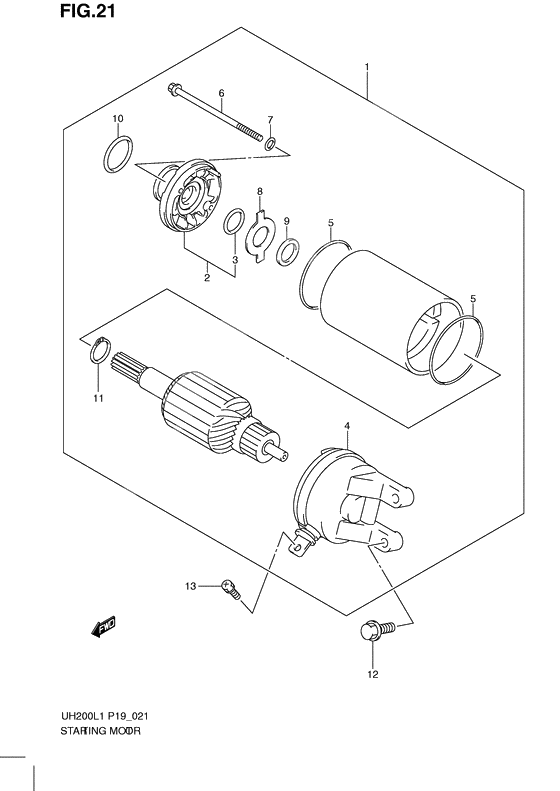 Starting motor