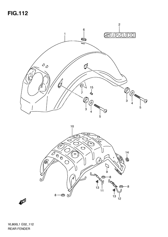 Rear fender              

                  Vl800l1 e24