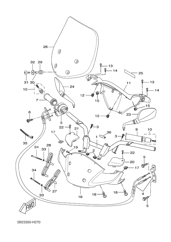Steering handle & cable