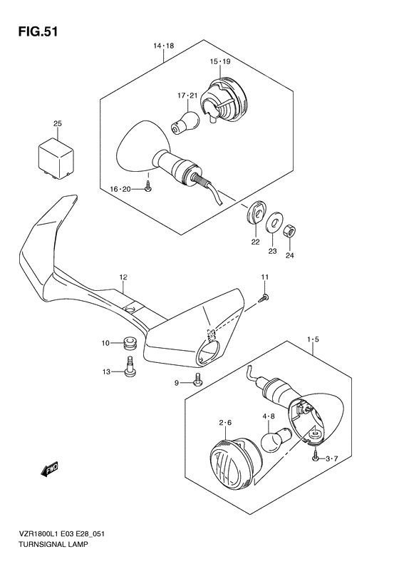 Turnsignal front & rear lamp              

                  Vzr1800zl1 e3