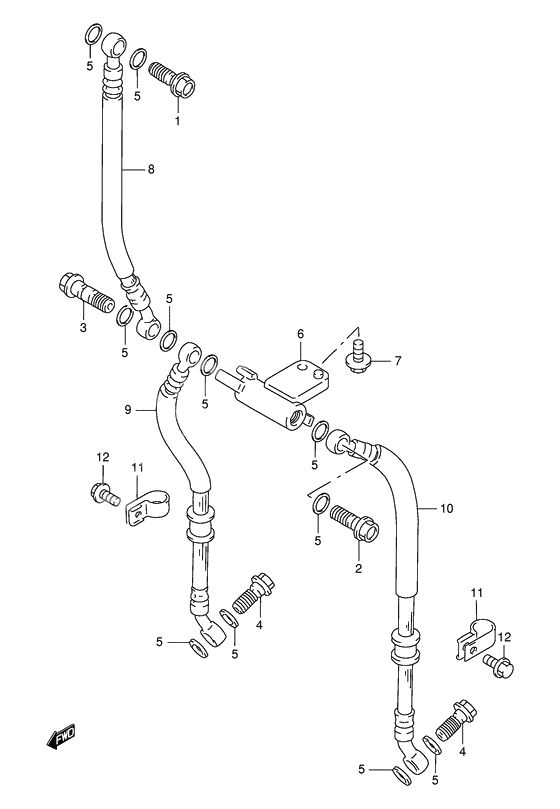 Front brake hose