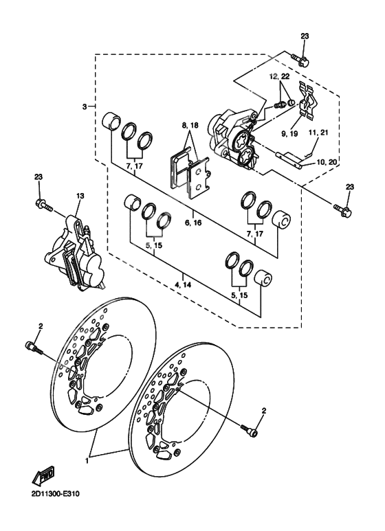 Front brake caliper