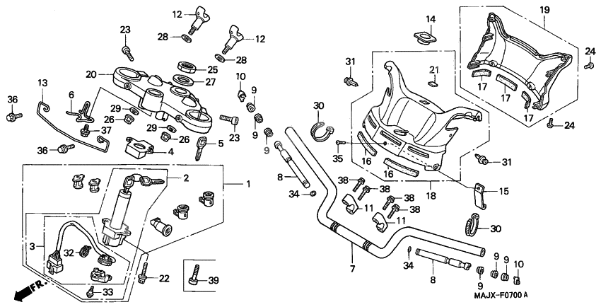 Handle pipe/top bridge