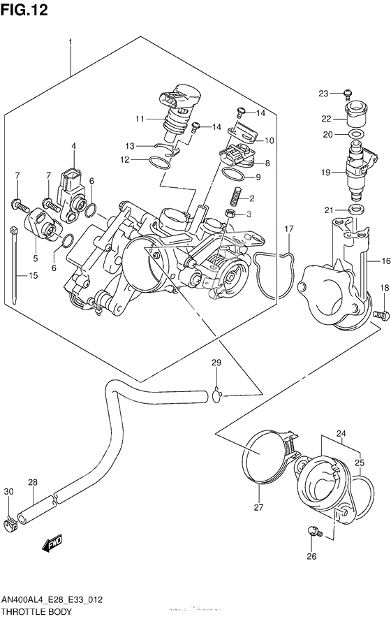 Throttle Body (An400Al4 E33)