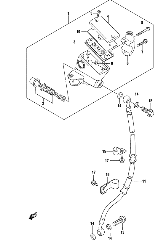 Front master cylinder              

                  Gs500k4/uk4