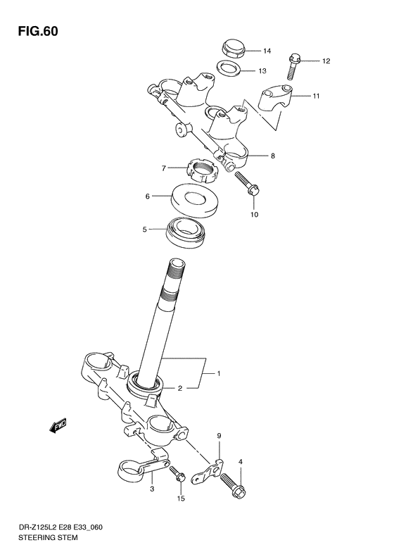 Steering stem              

                  Dr-z125ll2 e28