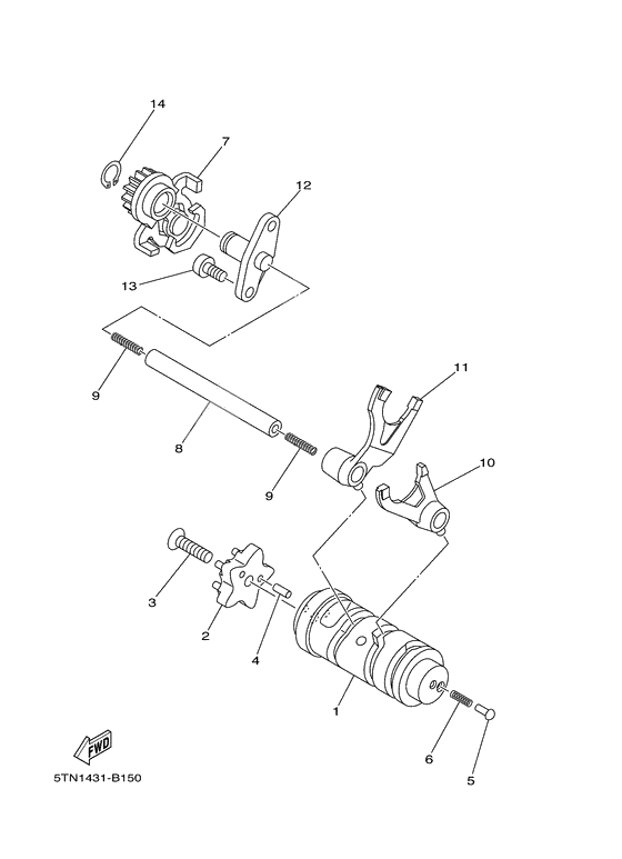 Shift cam & fork
