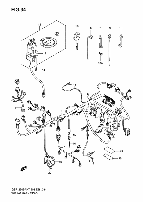 Wiring harness              

                  Gsf1250sak7/sak8/sak9