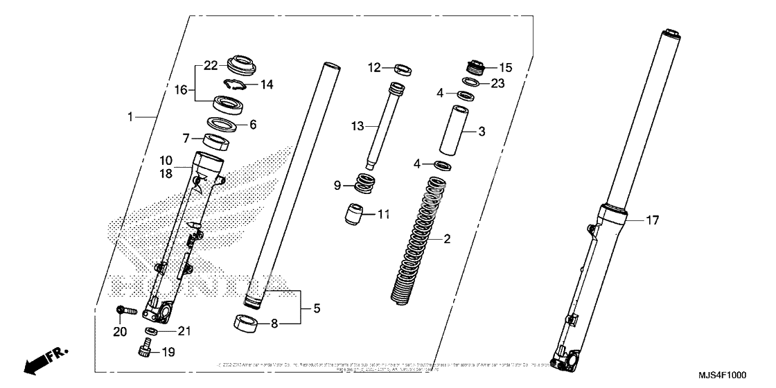 Вилка передней оси