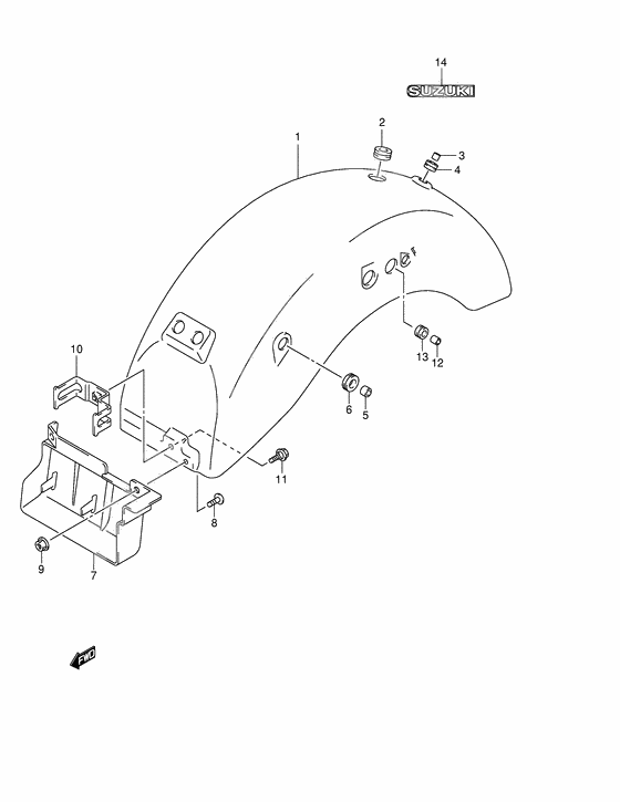 Rear fender              

                  Model k2/k3/k4