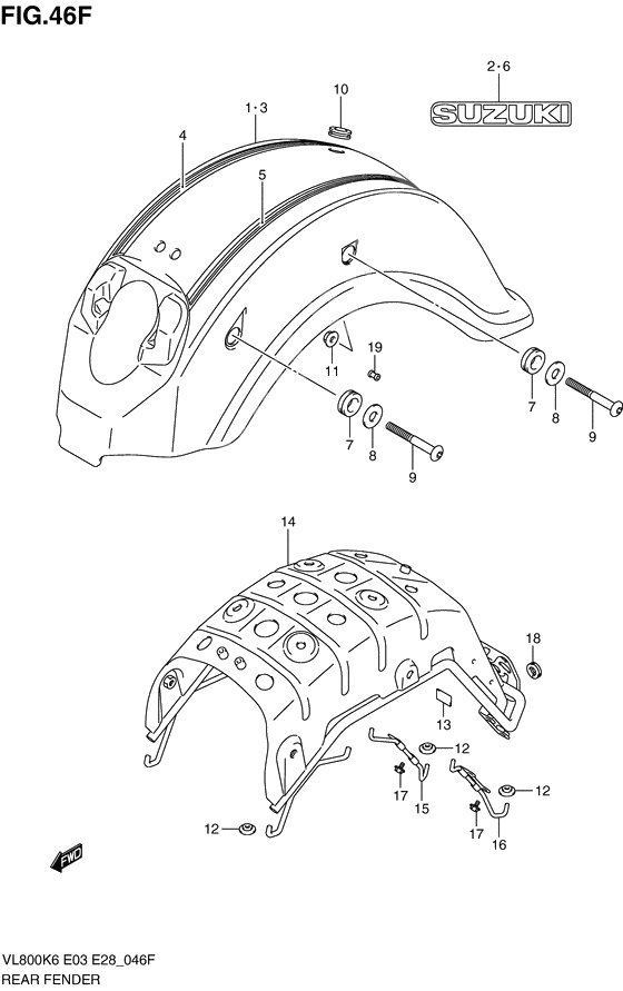 Rear fender              

                  Model l0