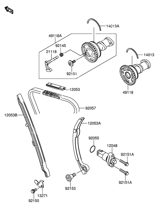 Camshaft/tensioner