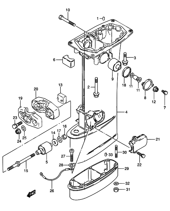 Drive shaft housing