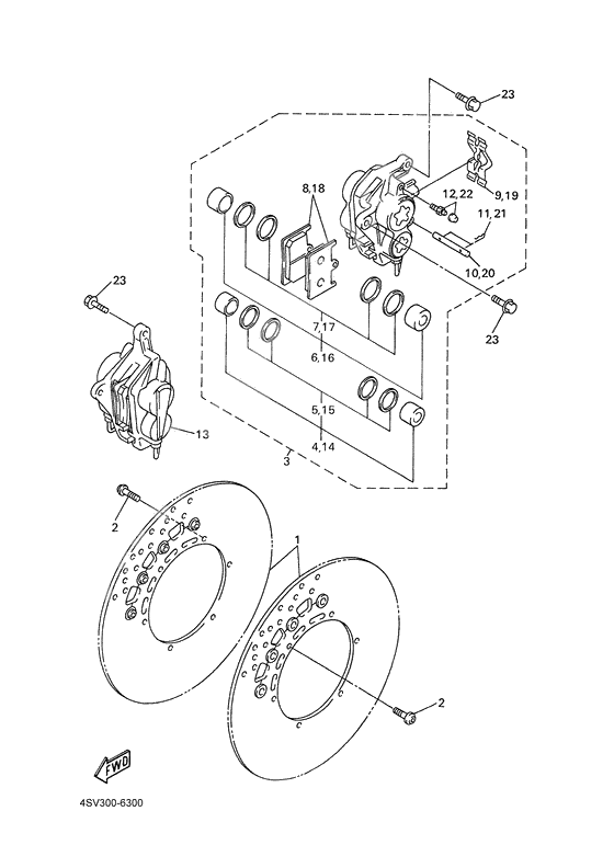 Front brake caliper