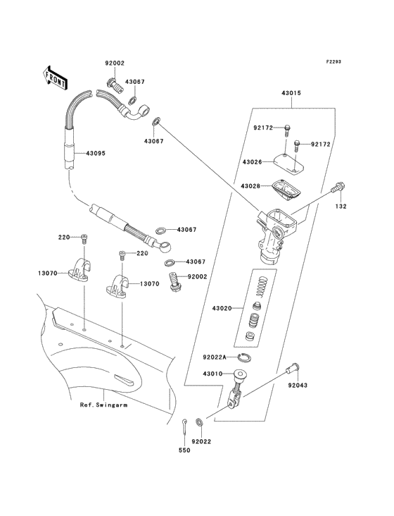 Rear master cylinder