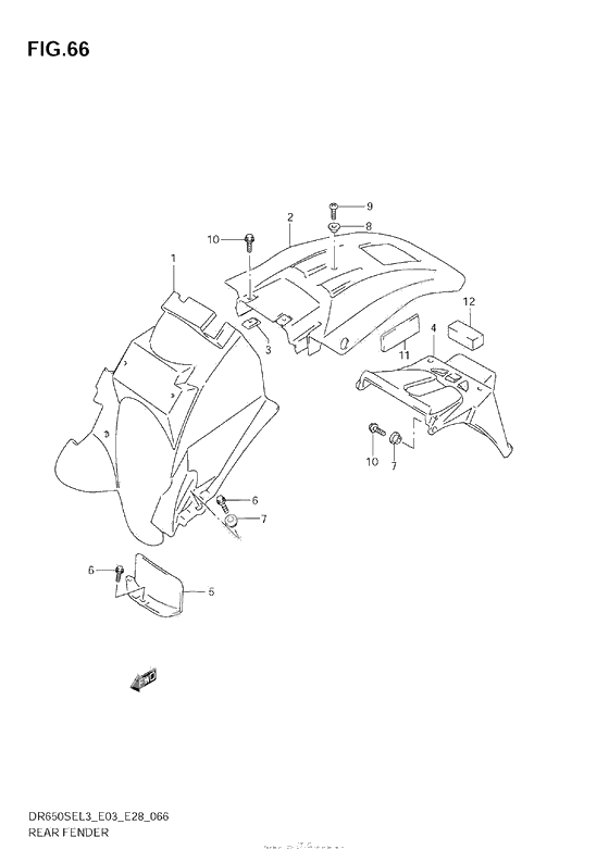 Rear Fender (Dr650Sel3 E33)