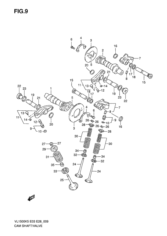 Camshaft/valve