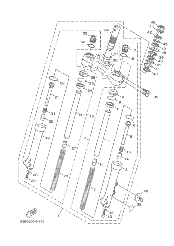 Вилка передней оси