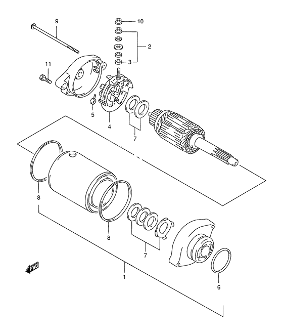 Starting motor