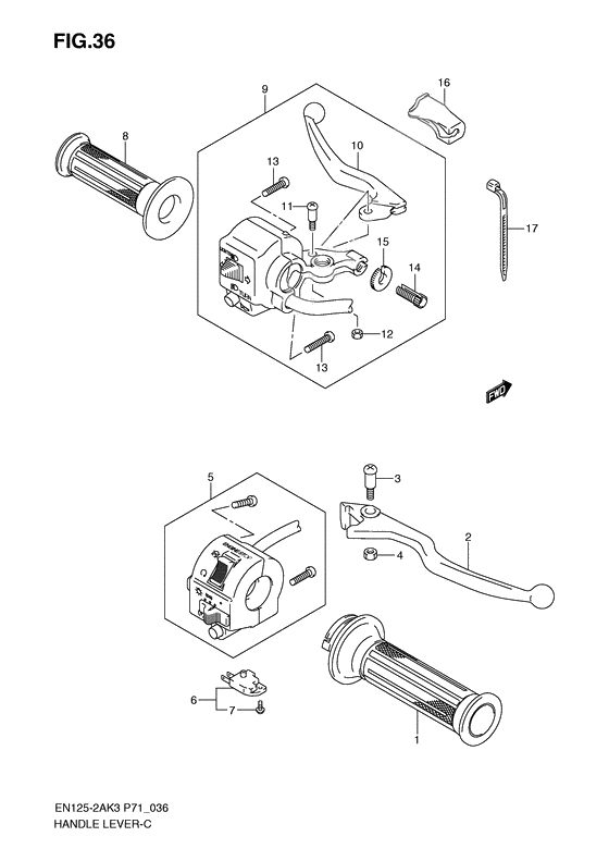 Handle lever              

                  En125-2ak3/ak7/ak8