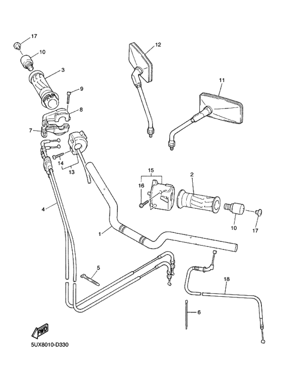 Steering Handle, Cable