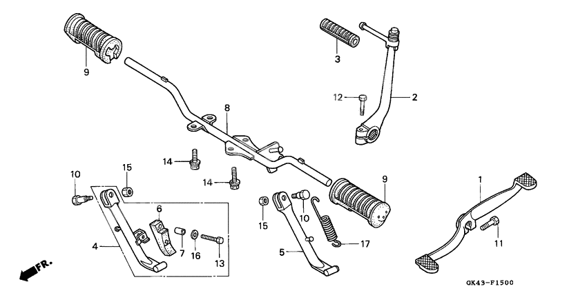 Step/kick arm/ change pedal