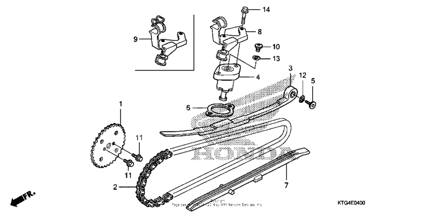 Cam chain + tensioner