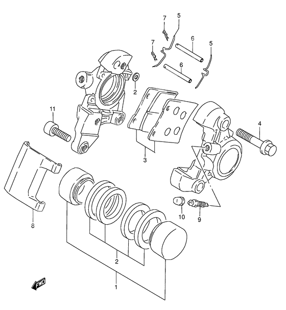 Rear caliper              

                  Model w