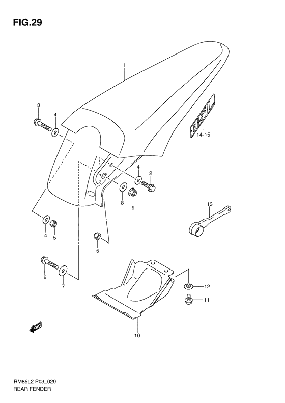 Rear fender              

                  Rm85ll2 p03