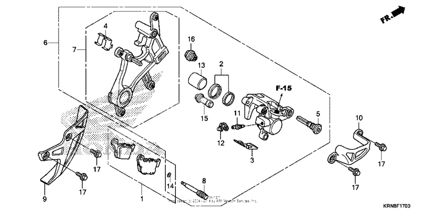 Rear brake caliper