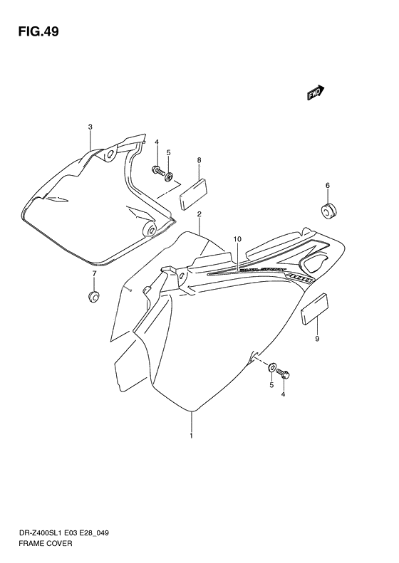 Frame cover              

                  Dr-z400sl1 e33