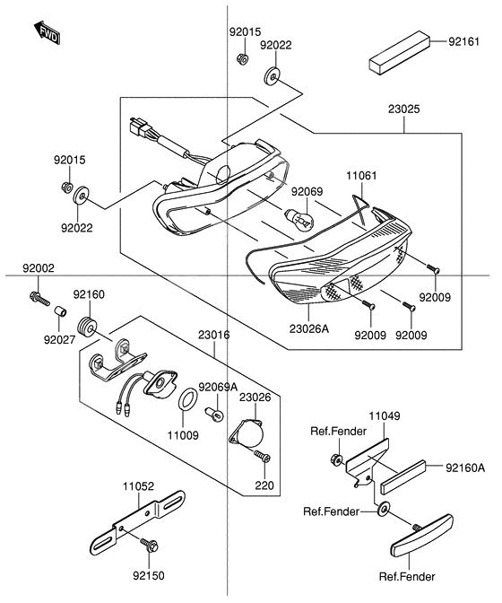 Taillight unit ass`y