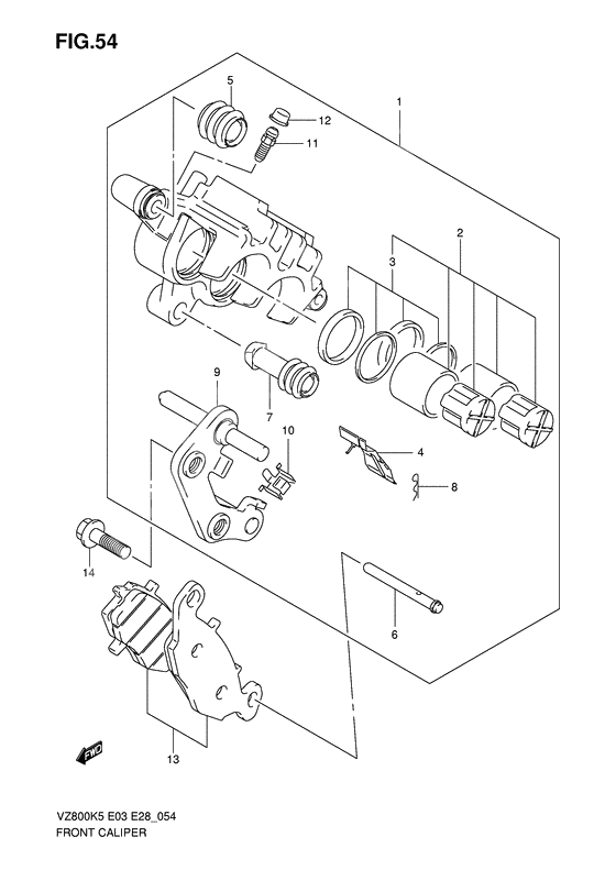 Front caliper