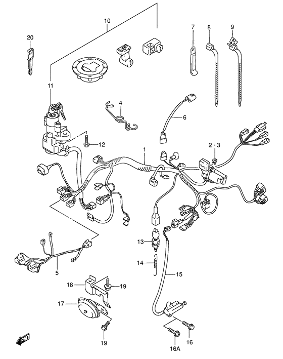 Wiring harness              

                  Model w/x/y/k1/k2