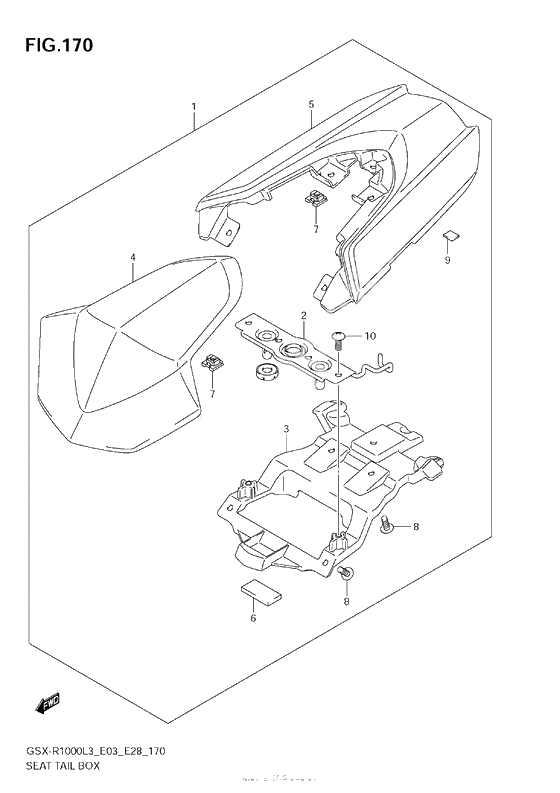 Заглушка сиденья пассажира (Gsx-R1000Zl3 E33)