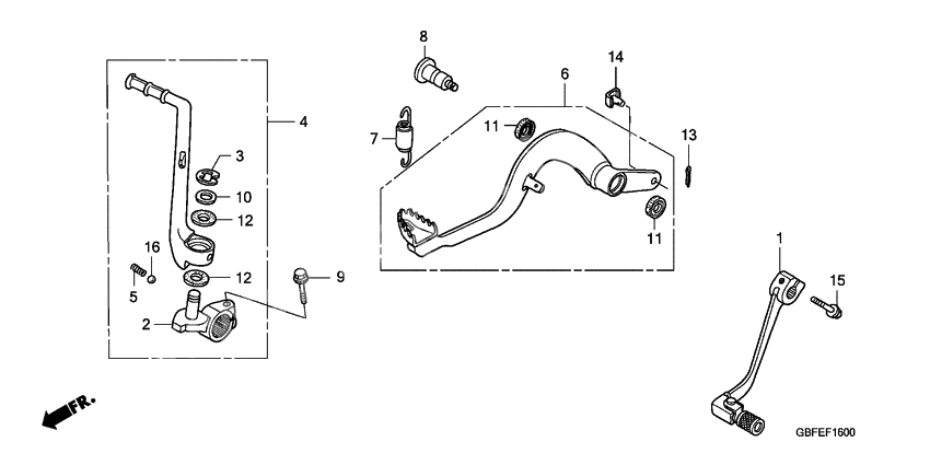 Brake pedal assy