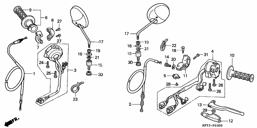 Handle lever/switch/ cable