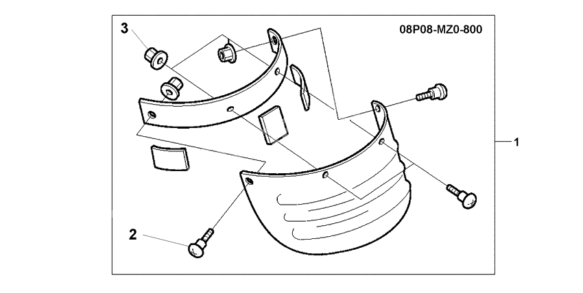 Fr,mudguard extensio