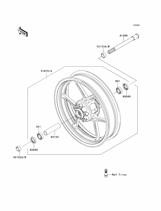 Front hub