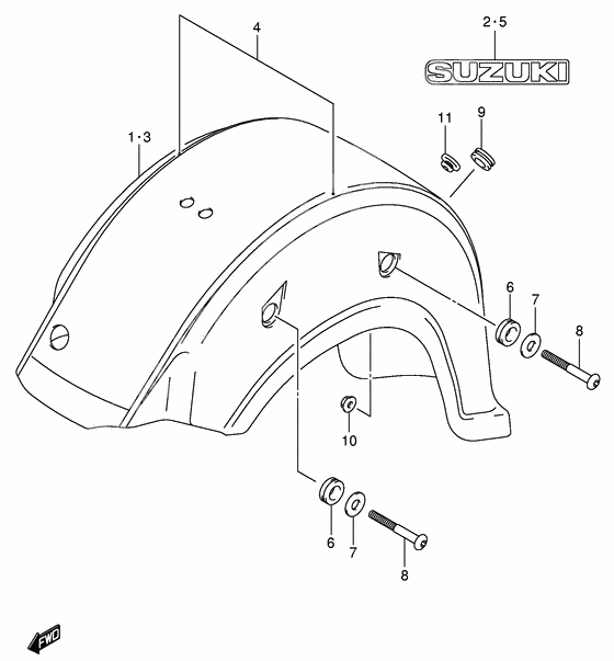 Rear fender              

                  Model k5