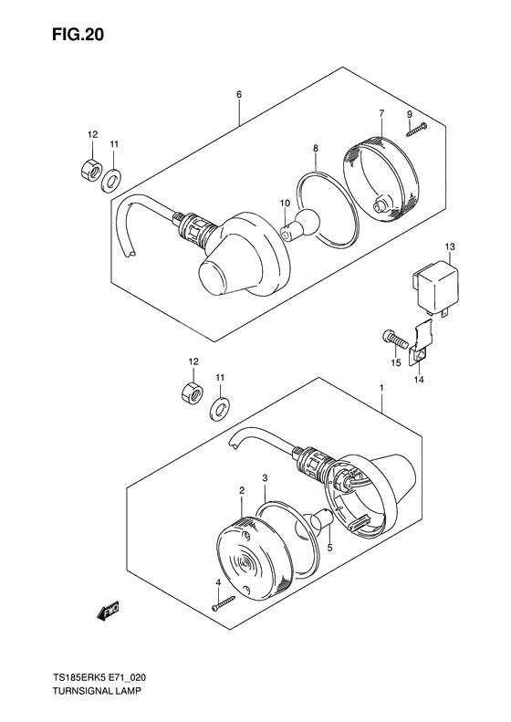 Turnsignal front & rear lamp